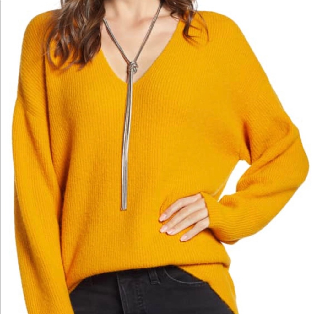Something Navy Low Neckline Slouchy Pullover
